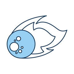 meteorite with stele isolated icon vector illustration design