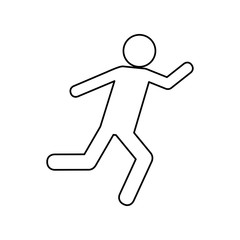 pictogram man running icon over white background vector illustration