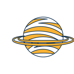 saturn planet isolated icon vector illustration design