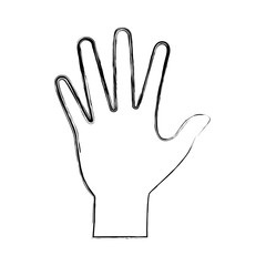 outstretched hand icon  over white background vector illustration