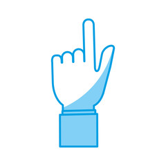 Obraz premium hand pointing icon over white background vector illustration