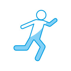 pictogram man running icon over white background vector illustration