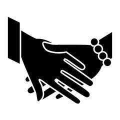 hands icon over white background vector illustration