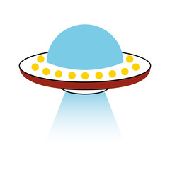 unidentified flying object icon vector illustration design