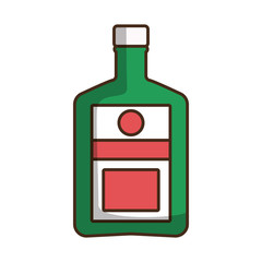 liquor bottle icon over white background vector illustration