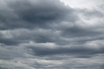 dramatic dark sky with storm cloud before thunder storm