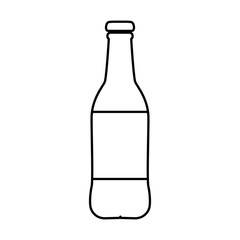 beer bottle icon over white background vector illustration