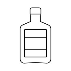 liquor bottle icon over white background vector illustration
