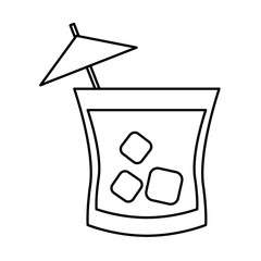 cocktail drink icon over white background vector illustration