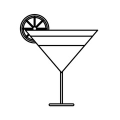 cocktail drink icon over white background vector illustration