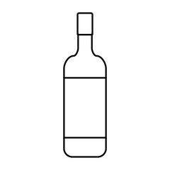 wine bottle icon over white background vector illustration