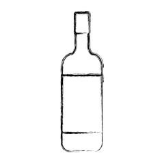 wine bottle icon over white background vector illustration