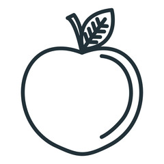 apple fresh fruit icon vector illustration design