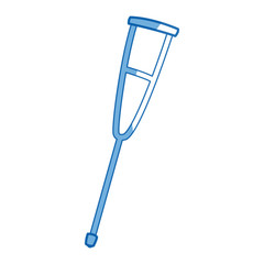 symbol of crutches medicine help equipment vector illustration