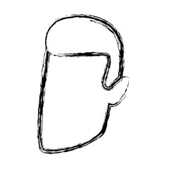 man cartoon face adult caricature character vector illustration