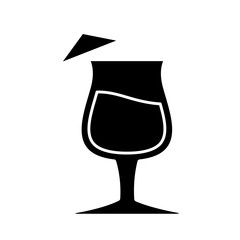 cocktail drink with decorative umbrella icon over white background vector illustration