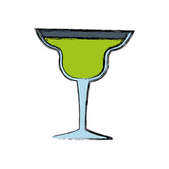 cocktail drink icon over white background colorful design vector illustration