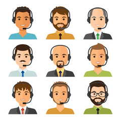 Call center agents avatars