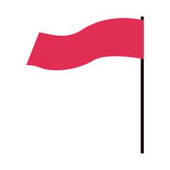 red flag business success victory concept vector illustration