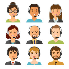 Call center agents avatars