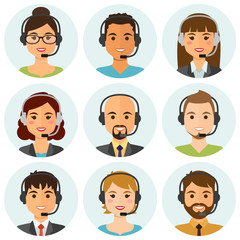 Call center agents avatars