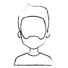 young man avatar character vector illustration design