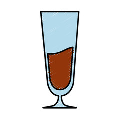 Cocktail drink icon over white background colorful design vector illustration