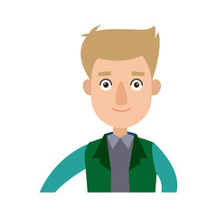 funny cartoon guy in formal clothes gesturing vector illustration