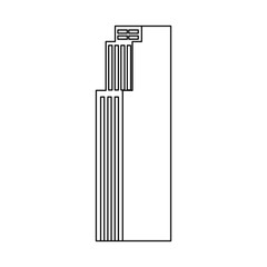 skyscraper building city business architecture apartment and office tower vector illustration