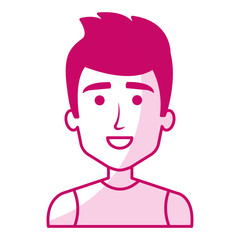 young man avatar character vector illustration design
