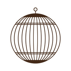 birdcage icon over white background vector illustration