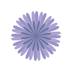 flower icon over white background colorful design vector illustration