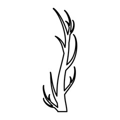 dry tree icon over white background vector illustration