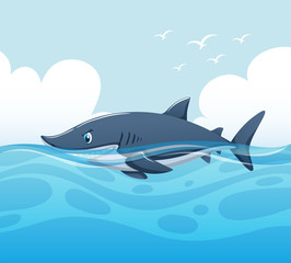Obraz premium Scene with shark in ocean