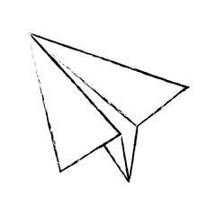 paper airplane business success motivation image vector illustration