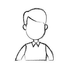 young man avatar character portrait people image vector illustration