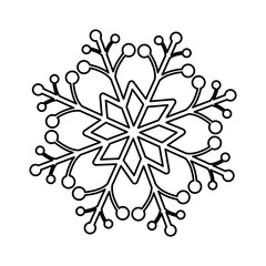 snowflake icon over white background vector illustration