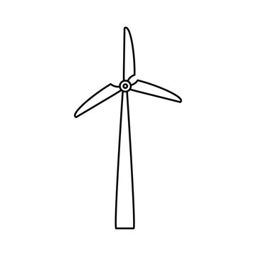eolic turbine icon over white background vector illustration