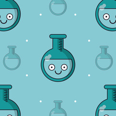 colorful background with pattern of test tube animated vector illustration