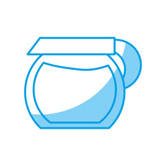 coffee pot icon over white background vector illustration