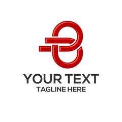 abstract letter b icon vector logo element