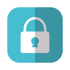 padlock icon over white background vector illustration
