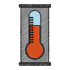 thermometer icon over white background colorful design vector illustration