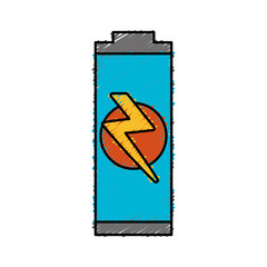 battery icon over white background colorful design vector illustration