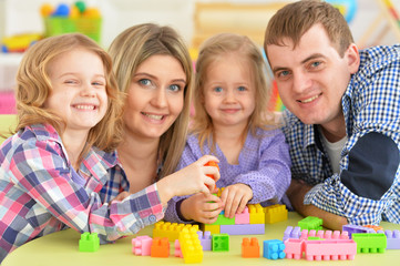 Fototapeta premium Friendly happy family