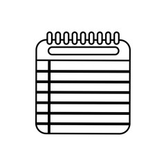 notebook icon over white background vector illustration