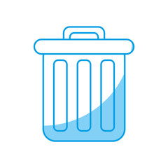 trash icon over white background vector illustration