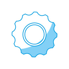 gear wheel icon over white background vector illustration