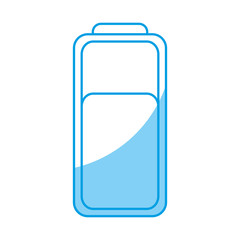 battery icon over white background vector illustration