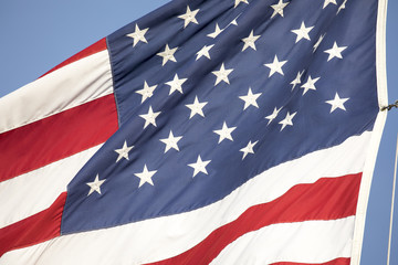 Fototapeta na wymiar american flag waving